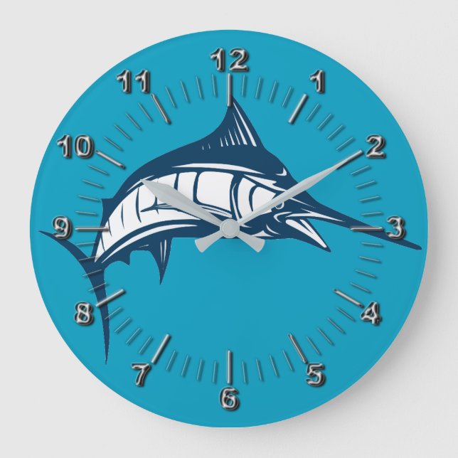 Marlin springt große wanduhr (Vorderseite)
