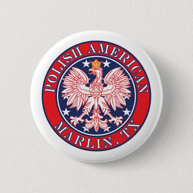 Marlin Texas Polnischer Adler Button (Vorderseite)