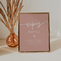 MARLO Boho Blush Pink Baby Wipes Raffle Game-Zeich