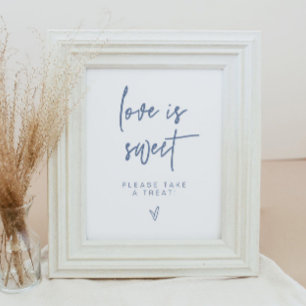 MARLO Boho Dusty Blue Liebe ist Sweet Leckerei Gef Poster