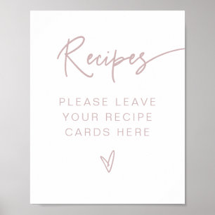MARLO Boho Dusty Rose Pink Brautparty-Rezepte Poster