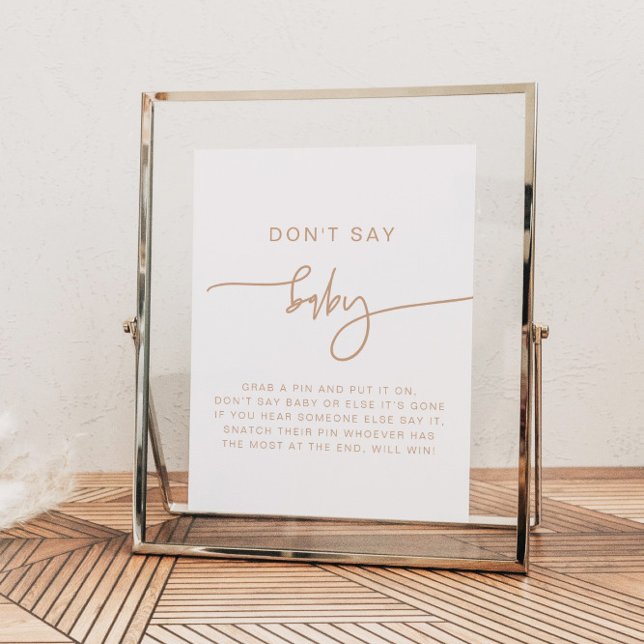 MARLO Boho Earth Toned Beige Sage kein Baby-Zeiche Poster (Von Creator hochgeladen)