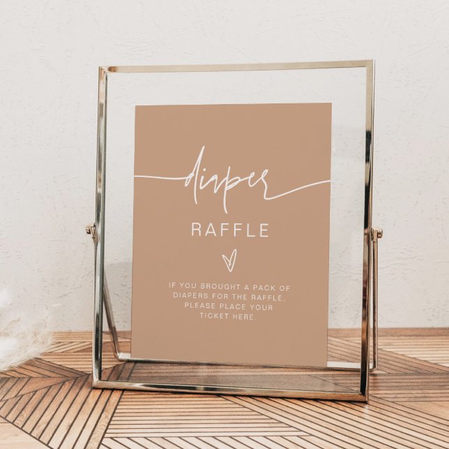 MARLO Boho Earth Toned Diaper Raffle Game Sign Poster (Von Creator hochgeladen)