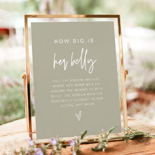 MARLO Boho Sage Green wie groß ist ihr Bauchspiel Poster