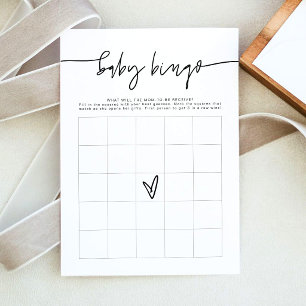 MARLO Bold Contemporary Baby Shower Bingo Spiel I Einladung