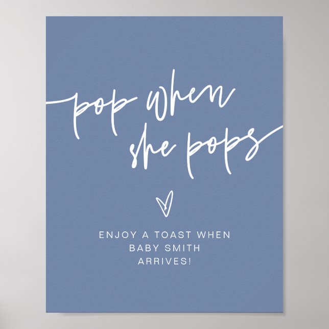 MARLO Dusty Blue Bohemischer Pop, wenn sie Pop unt Poster (Vorne)