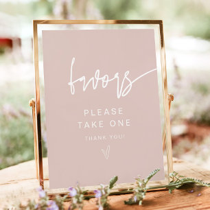 MARLO Modern Boho Blush Pink Favoriten Zeichen Poster