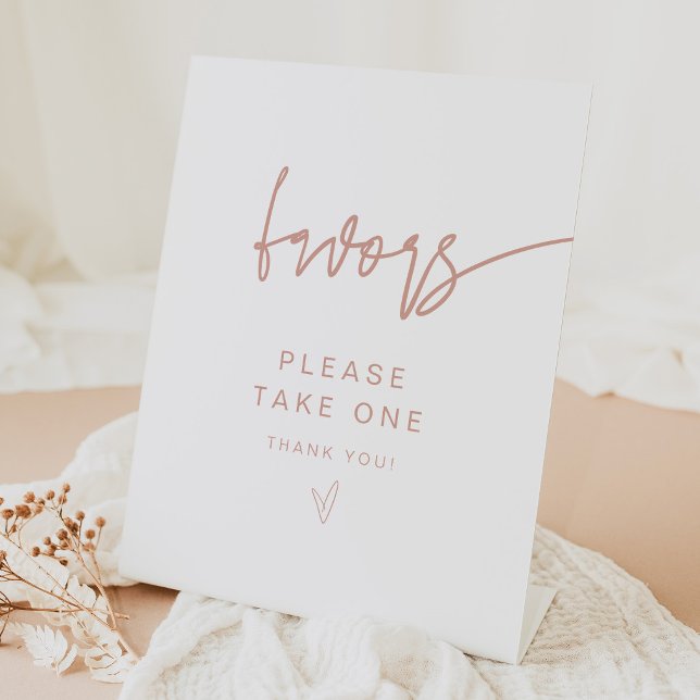 MARLO Modern Boho Blush Pink Favoriten Zeichen Sockelschild (Von Creator hochgeladen)