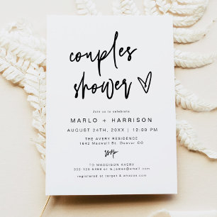 MARLO Moderne Bohème Cœur Audacieux Invitation pou