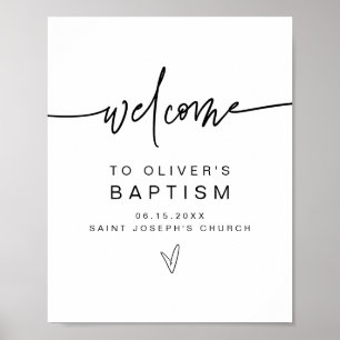 MARLO Moderne und moderne Taufe begrüßen Poster