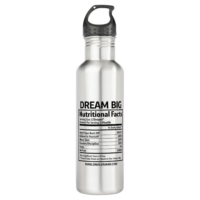 Marlon Alvamar große Wasser-Traumflasche Edelstahlflasche (Vorderseite)