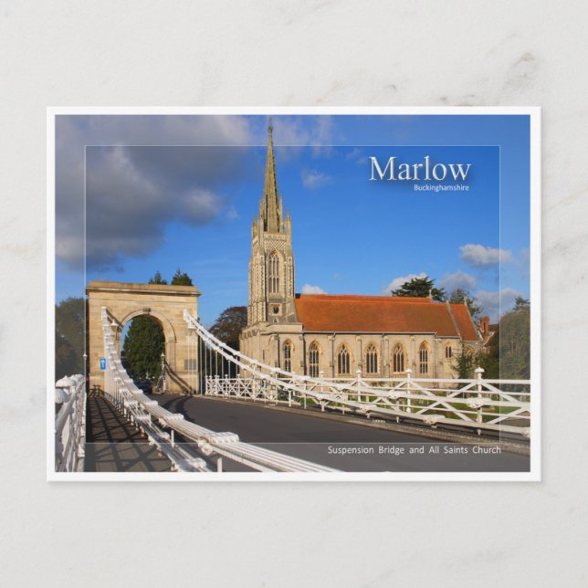 Marlow Bridge Postcard Postkarte (Vorderseite)