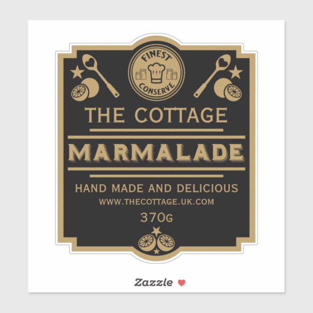 Marmalade Conserve Maker Aufkleber (Blatt)