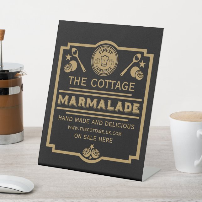 Marmalade Conserve Maker Sockelschild (In SItu)