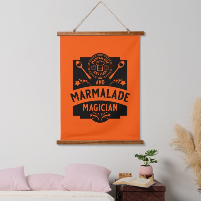 Marmalade Jam Wandteppich Mit Holzrahmen (Schlafzimmer)