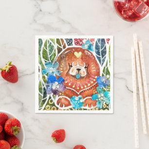 MARMALADE MISS Chow dog Serviette