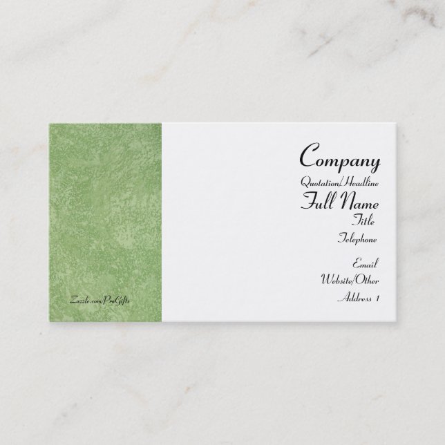 Marmarino Green Business Cards Visitenkarte (Vorderseite)
