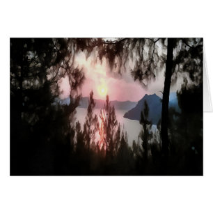 Marmaris Sunset Gerahmt von Palmen Bäumen Landscha