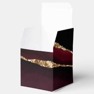 Marmer Achat Chic Schwarz Violett Gold Glitter Geschenkschachtel