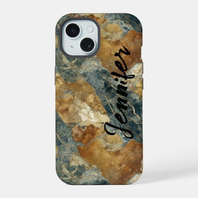 Marmor-Achat-iPhone/iPad-Hülle iPhone 15 Hülle (Rückseite)