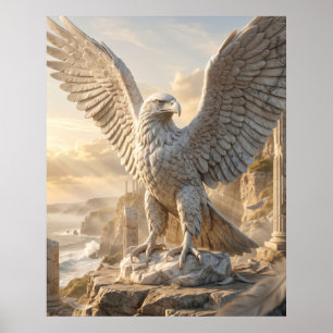 Marmor-Adler-Kliff-Sonnenaufgang Poster