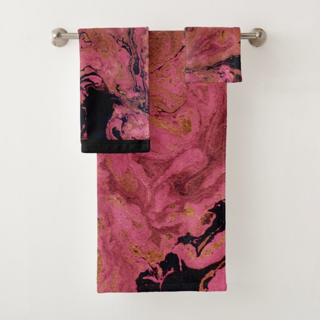 Marmor, Aquarell Badhandtuch Set (Insitu)