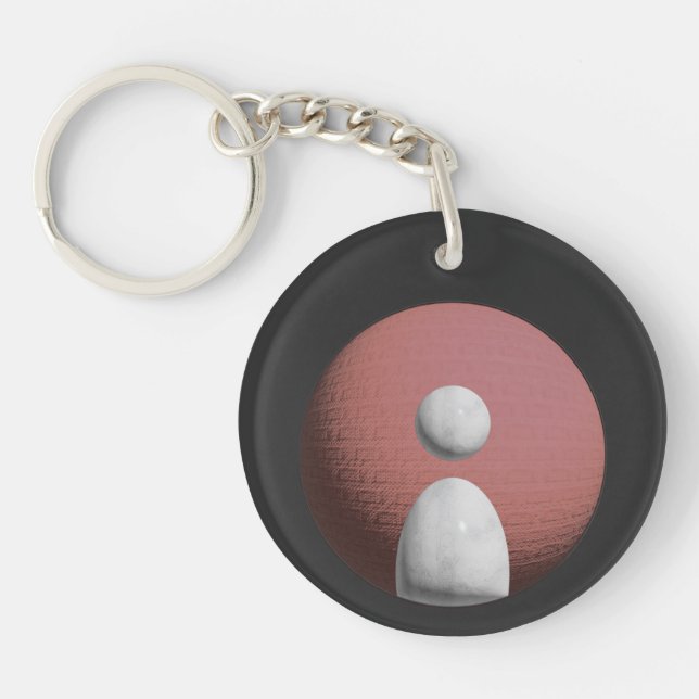Marmor auf Red Moon Avatar T - Shirt Schlüsselanhänger (Vorderseite)