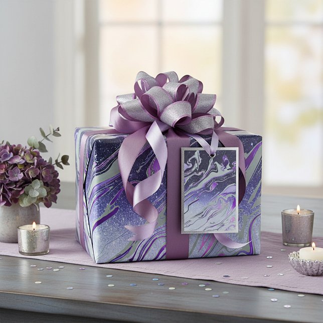 Marmor aus lila Glitzer Geschenkpapier (Von Creator hochgeladen)