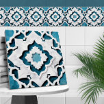 Marmor aus marokkanischem Quatrefolie Blau und Wei Fliese<br><div class="desc">Marmor aus marokkanischem Quatrefolie Blau und Weiß</div>