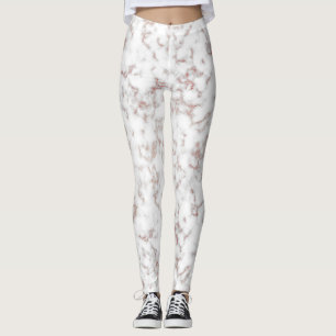 Marmor Carrara Rose Gold Glitzer Textur Leggings