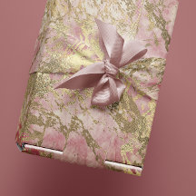 Marmor Champaigne Gold Peony Pink Metal Strokes