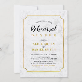 Marmor | Classic Wedding Probe Dinner Einladung