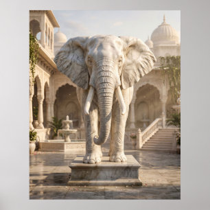 Marmor Elefant Palast Sonne Poster