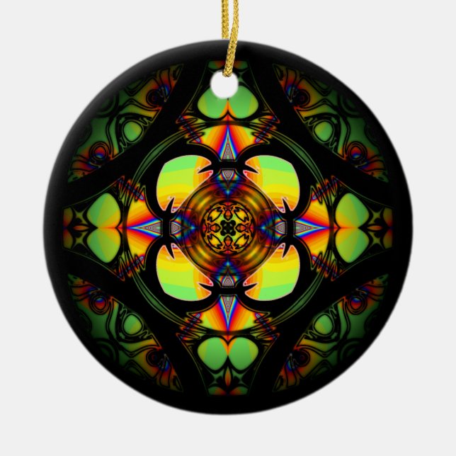 Marmor (farbiges Muster) Keramik Ornament (Vorne)