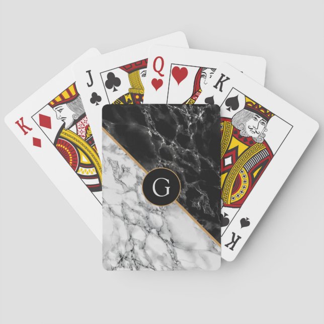 Marmor für Personalisierte Kartenpiele mit benutze Spielkarten (Rückseite)