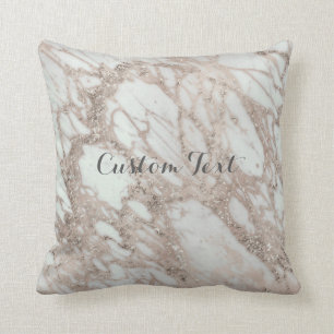 Marmor Glam Rose Pink Gold Silber Designer-Stil Kissen