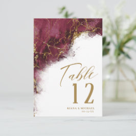 Marmor Glitzer Wedding Burgundy Gold ID644 Einladung