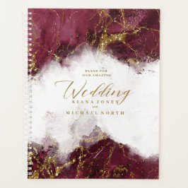 Marmor Glitzer Wedding Burgundy Gold ID644 Planer