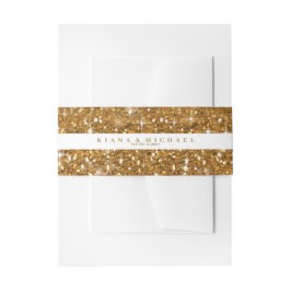 Marmor Glitzer Wedding Burgundy Gold V3 ID644 Einladungsbanderole