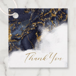 Marmor Glitzer Wedding Navy Blue Gold ID644 Geschenkanhänger