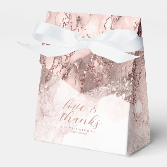 Marmor Glitzer Wedding Rose Gold ID644 Geschenkschachtel (Vorderseite)