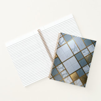 Marmor Gold Raster Luxus Geometrie Deluxe Notizbuch