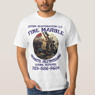 Marmor Granit Renovierung Reparatur 703-586-5654 V T-Shirt