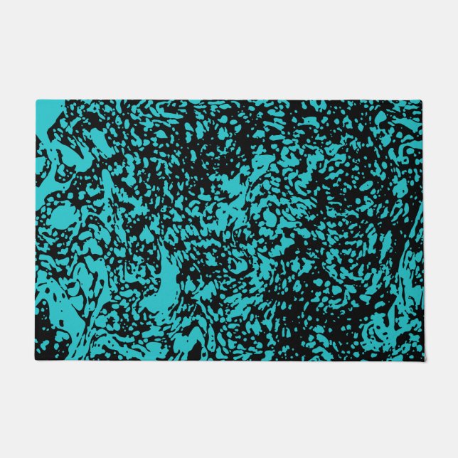 Marmor Granit Texture Blue Fußmatte (Vorderseite)