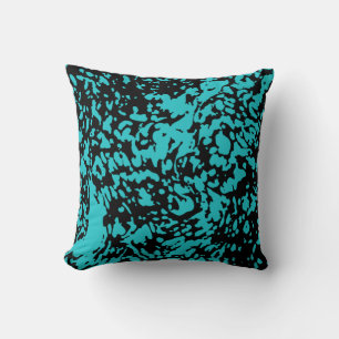 Marmor Granit Texture Blue Kissen