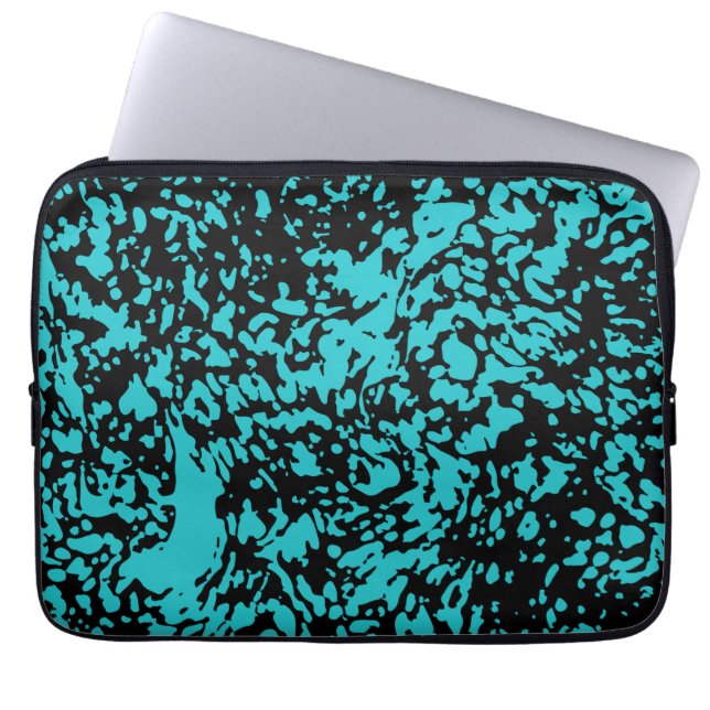 Marmor Granit Texture Blue Laptopschutzhülle (Vorderseite)