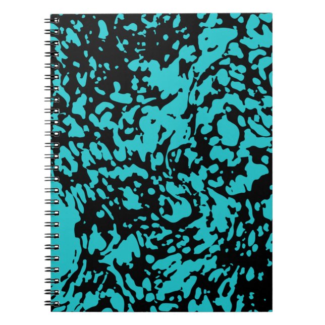 Marmor Granit Texture Blue Notizblock (Vorderseite)