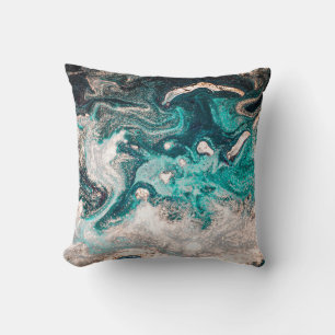 Marmor Handmade: Traditionelle Luxus Textur. Kissen