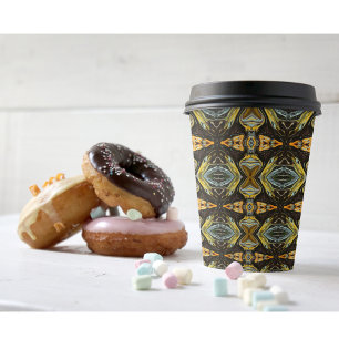 Marmor im marokkanischen Stil in flüssigen Farben Pappbecher