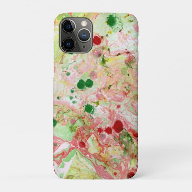 Marmor-Look Modernes Abstrakt rosa Rosa Gelb Grün Case-Mate iPhone Hülle (Rückseite)